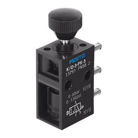 Festo Pushbutton Valve K/O-3-PK-3 K/O-3-PK-3
